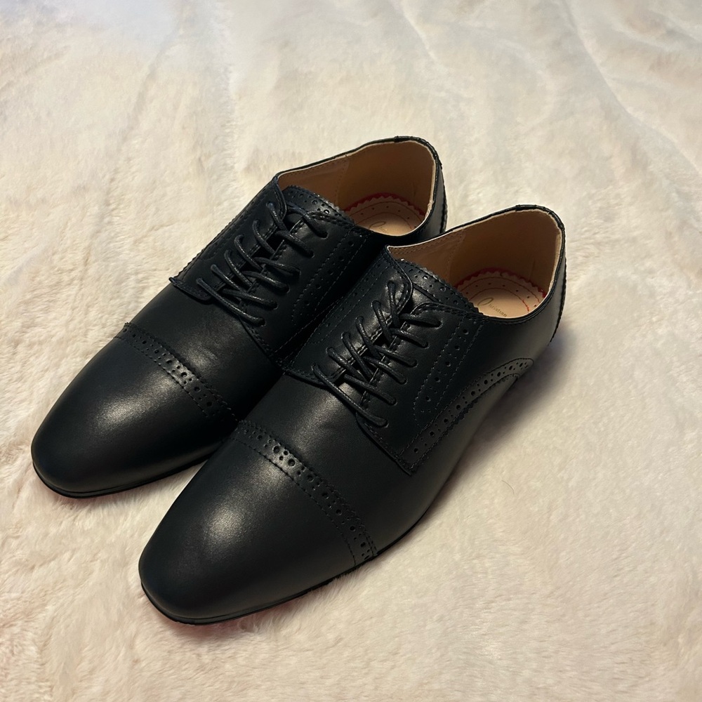 Christian Louboutin Black Leather Oxfords